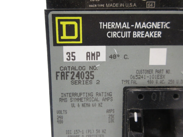 SQUARE D FAF24035 SER. 2 480V 35A NSNP