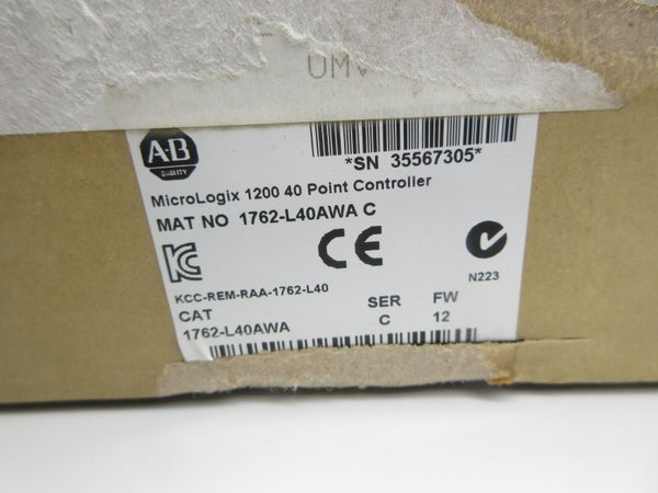 INDUSTRIAL SPARE PART 1762-L40AWA SER. C F/W 12 NSMP