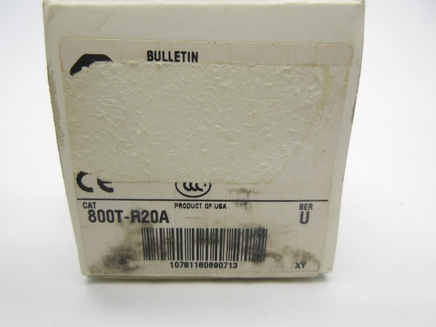 ALLEN BRADLEY 800T-R20A SER. U 240VAC/DC (WH) NSMP