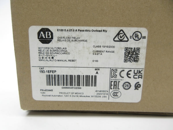 INDUSTRIAL SPARE PART 193-1EFEP SER. A 5.4-27A (BR/WH) NSMP