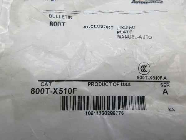 INDUSTRIAL SPARE PART 800T-X510F SER. A NSMP