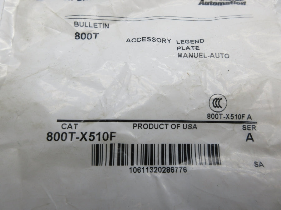 ALLEN BRADLEY 800T-X510F SER. A NSMP