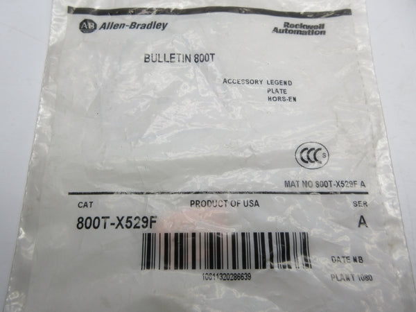 INDUSTRIAL SPARE PART 800T-X529F SER. A NSMP