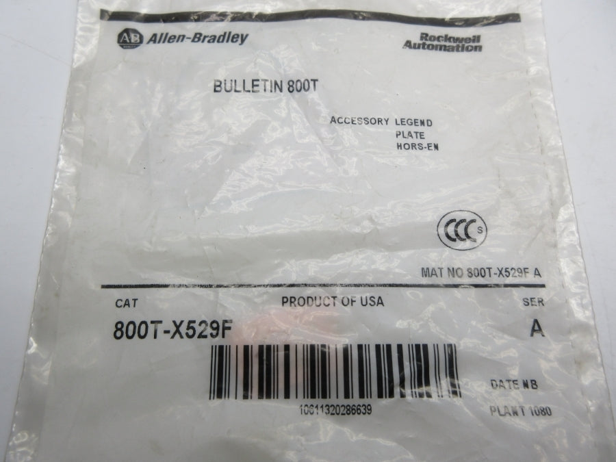 ALLEN BRADLEY 800T-X529F SER. A NSMP