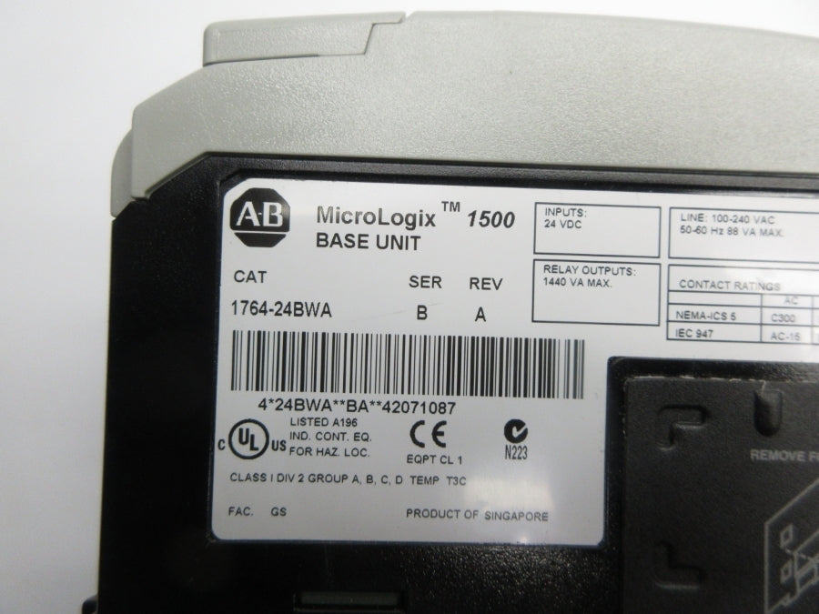 ALLEN BRADLEY 1764-24BWA SER. B 24VDC REV. A NSNP