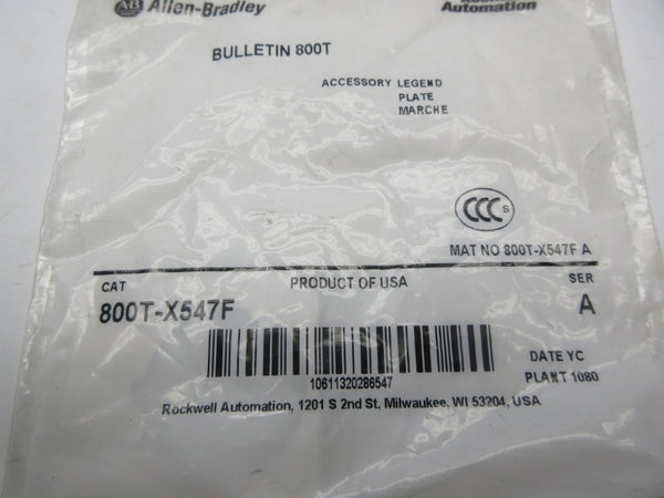 INDUSTRIAL SPARE PART 800T-X547F SER. A NSMP