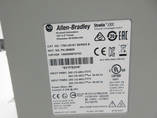 INDUSTRIAL SPARE PART 1783-US16T SER. B 24V NSNP