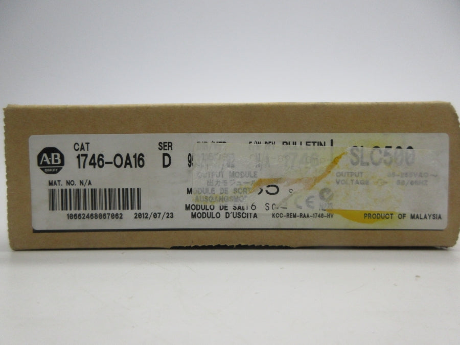 ALLEN BRADLEY 1746-OA16 SER. D DATE: 2012 NSFS