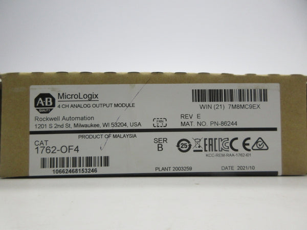 INDUSTRIAL SPARE PART 1762-OF4 SER. B F/W 2.1 DATE: 2021 NSFS