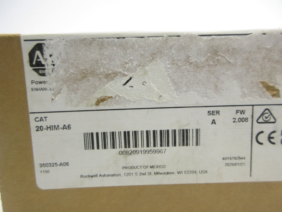 ALLEN BRADLEY 20-HIM-A6 SER. A F/W 2.008 DATE: 2025 NSFS