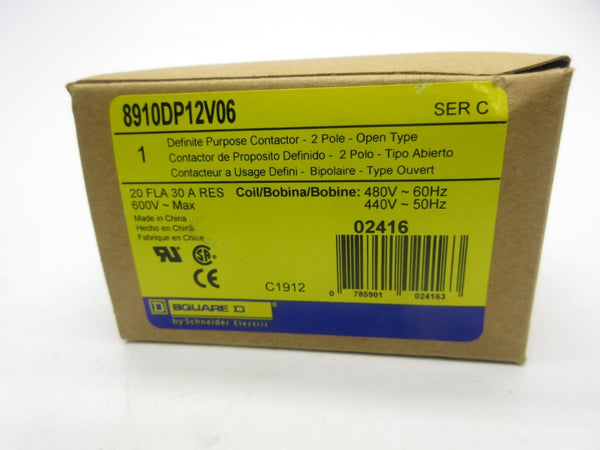 SQUARE D 8910DP12V06 SER. C 440/480V 20A NSMP