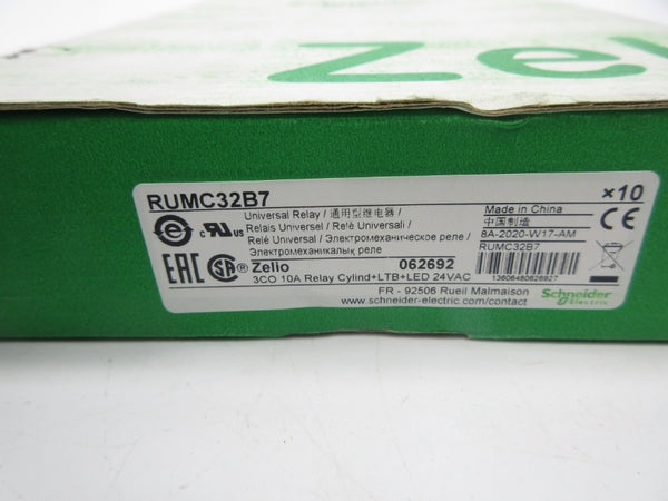 SCHNEIDER ELECTRIC RUMC32B7 24VAC (PKG OF 10) NSMP