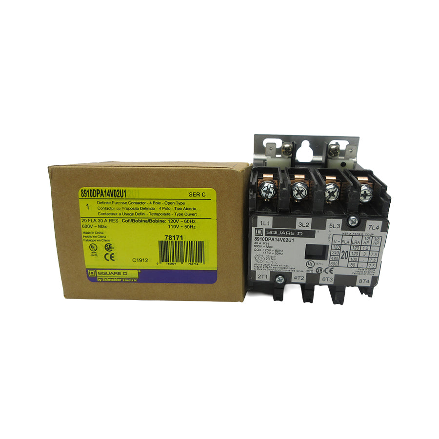 SQUARE D 8910DPA14V02U1 SER. C 110/120V 20A NSMP