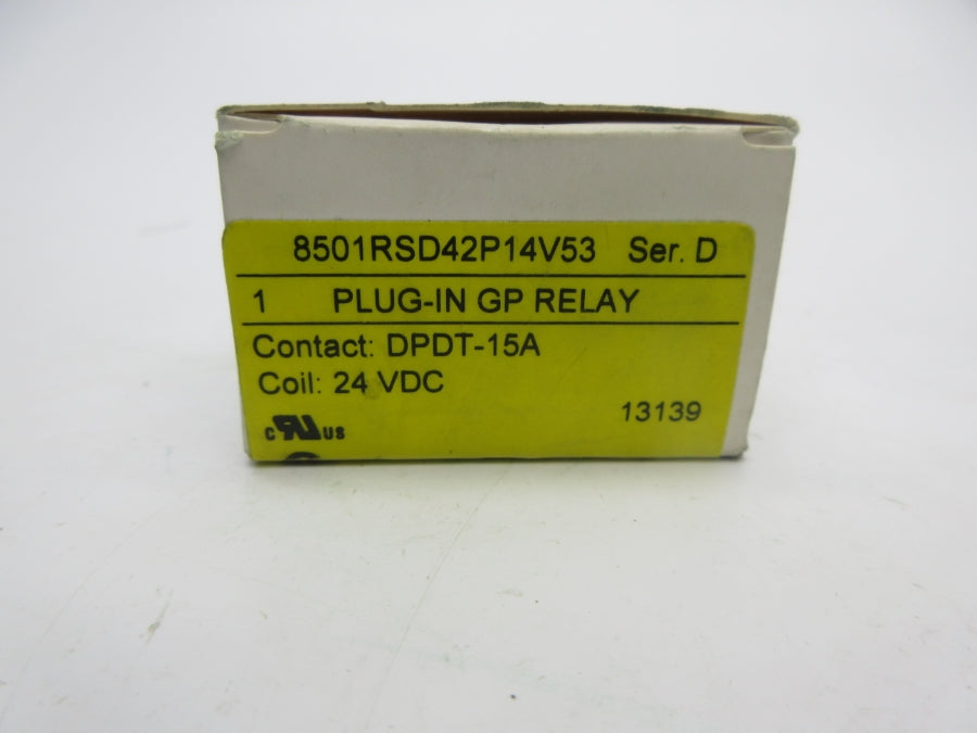 SQURE D 8501RSD42P14V53 SER. D 24VDC NSMP
