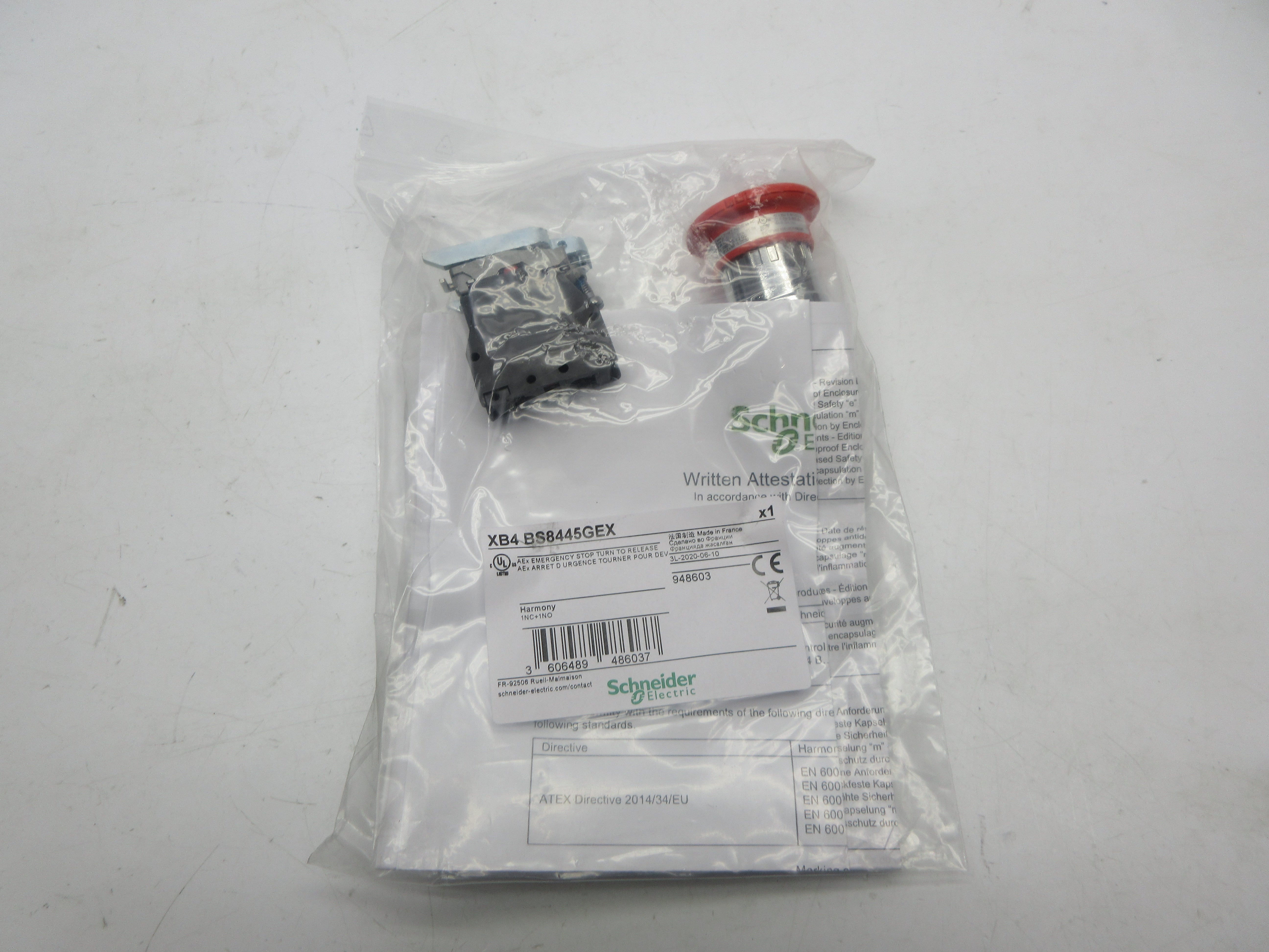 SCHNEIDER ELECTRIC XB4BS8445GEX NSMP