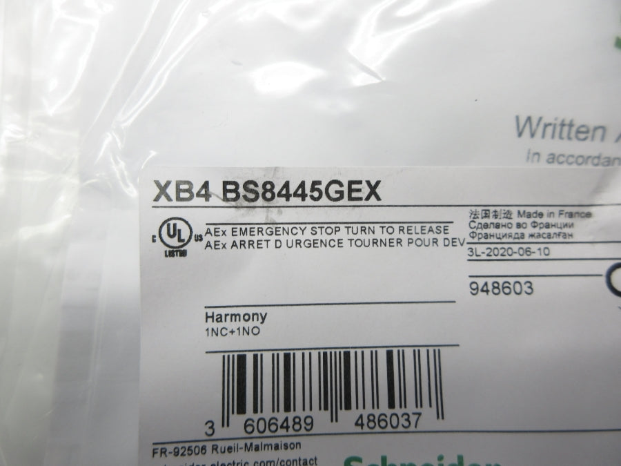 SCHNEIDER ELECTRIC XB4BS8445GEX NSMP