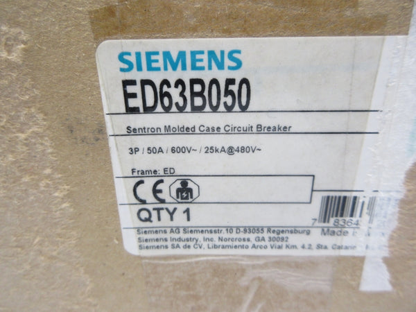 SIEMENS ED63B050 600V 50A NSMP