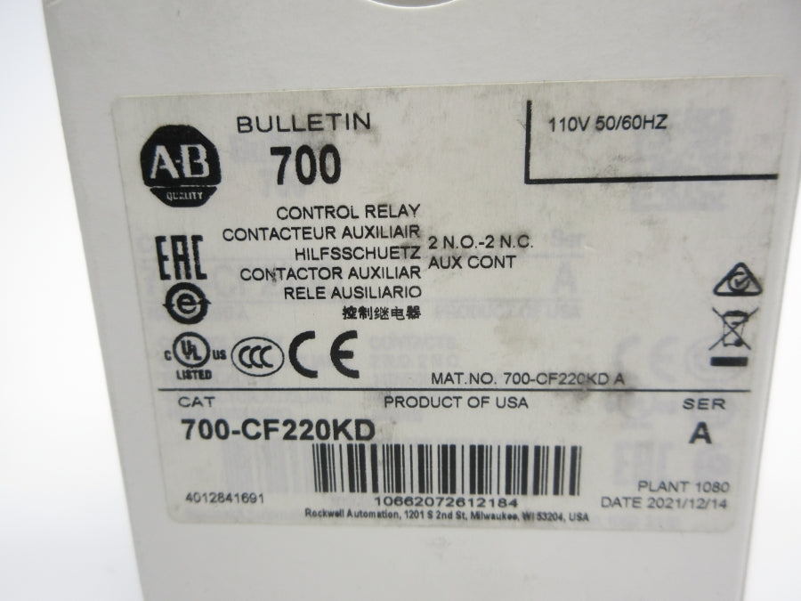 INDUSTRIAL SPARE PART 700-CF220KD SER. A 110V (WH) NSMP