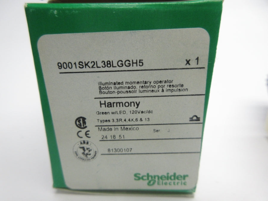 SCHNEIDER ELECTRIC 9001SK2L38LGGH5 SER. J 120VAC/DC NSMP