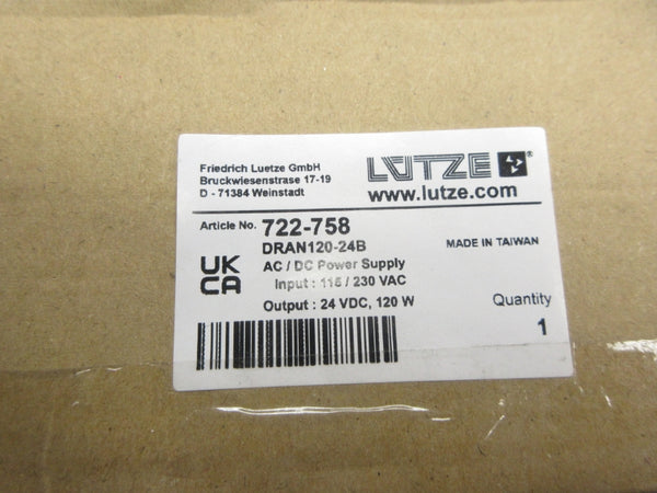 LUTZE DRAN120-24B 722-758 115/230VAC 2.8/1.4A NSMP