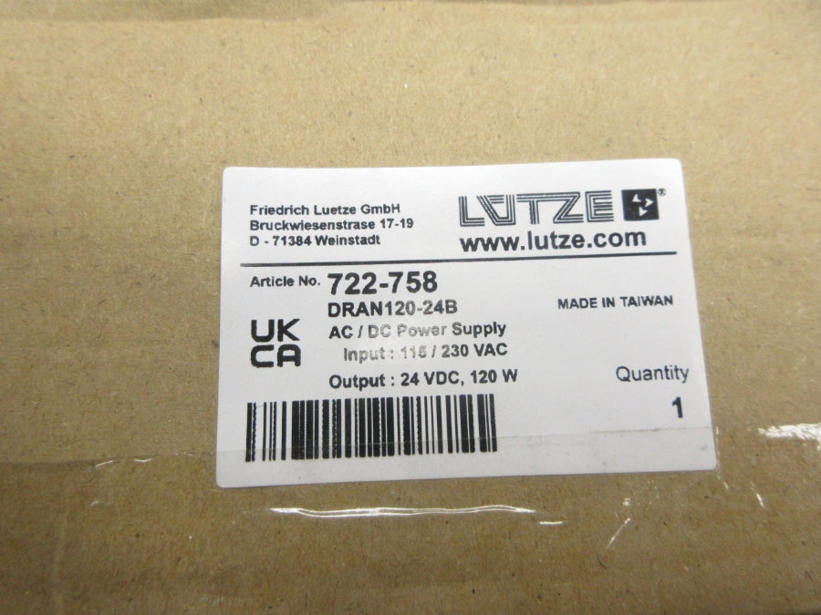 LUTZE DRAN120-24B 722-758 115/230VAC 2.8/1.4A NSMP