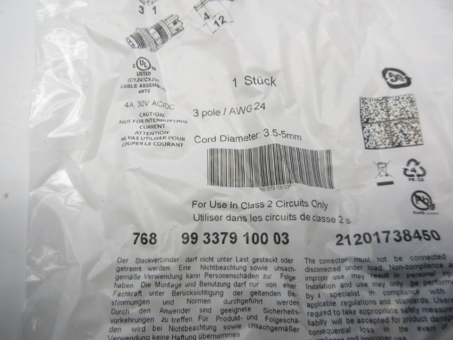 BINDER 99337910003 30VAC/DC 4A NSMP