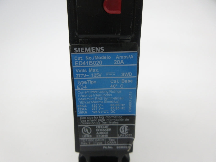 SIEMENS ED41B020 277V 20A NSNP