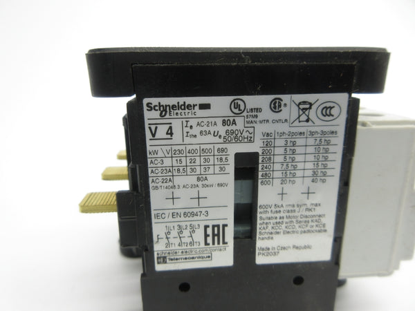 SCHNEIDER ELECTRIC V4 690V 80A NSNP