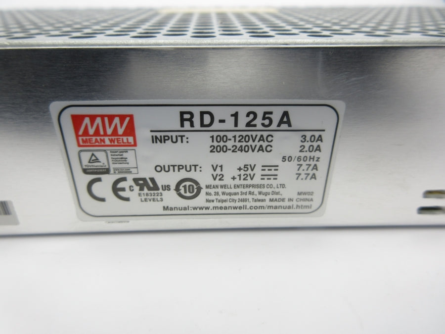 MEAN WELL RD-125A 100-120/200-240VAC 3.0/2.0A NSNP
