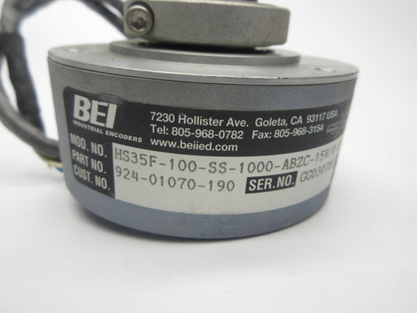 BEI HS35F-100-SS-1000-ABZC-15V/V-SCS18 924-01070-190 5-15VDC NSNP