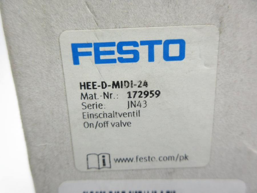 FESTO HEE-D-MIDI-24 172959 36/240PSI NSMP
