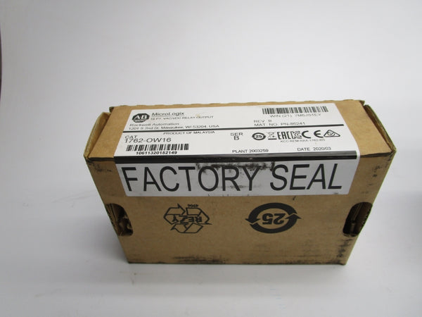 INDUSTRIAL SPARE PART 1762-OW16 SER. B DATE: 2020 REV. B NSFS