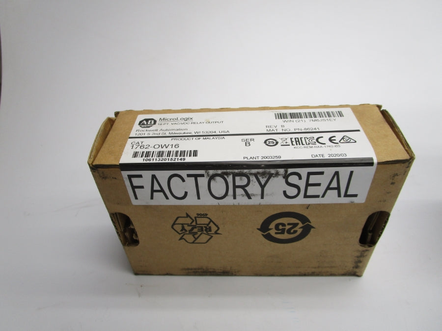 INDUSTRIAL SPARE PART 1762-OW16 SER. B DATE: 2020 REV. B NSFS