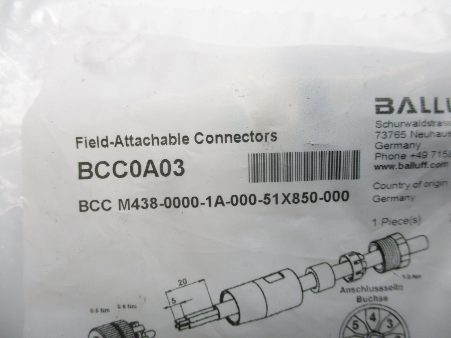 BALLUFF BCC0A03 BCCM438-0000-1A-000-51X850-000 60VAC 2A NSMP