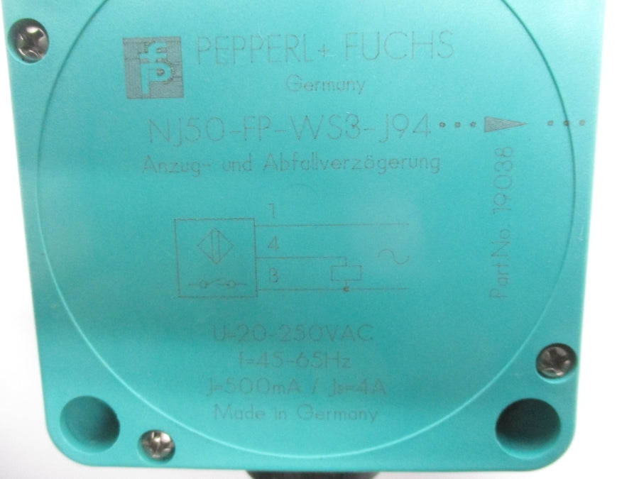 PEPPERL+FUCHS NJ50-FP-WS3-J94-P1 19038 20-250VAC NSNP