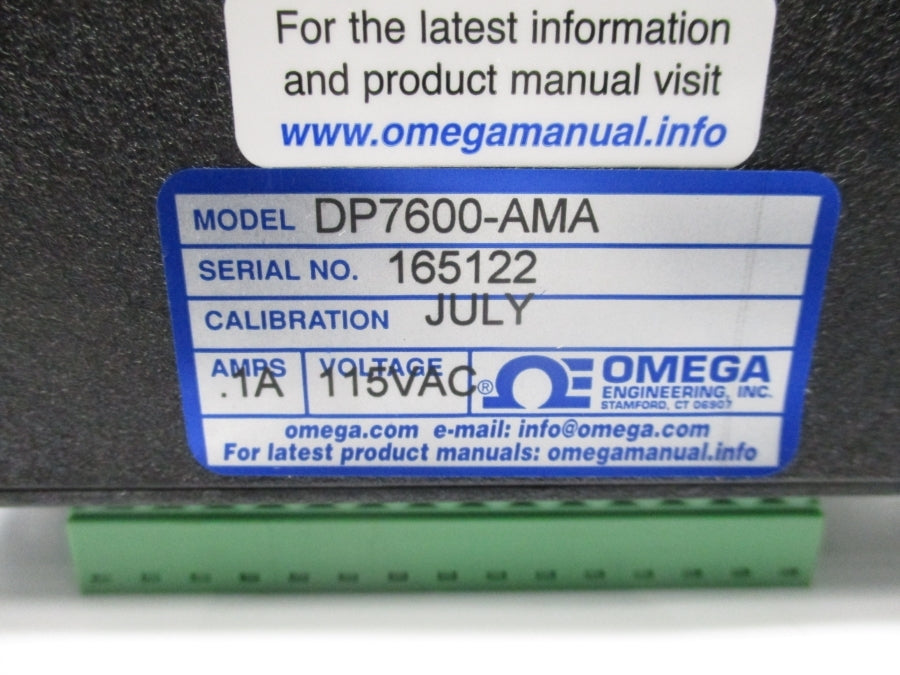 OMEGA DP7600-AMA 115VAC .1A NSNP