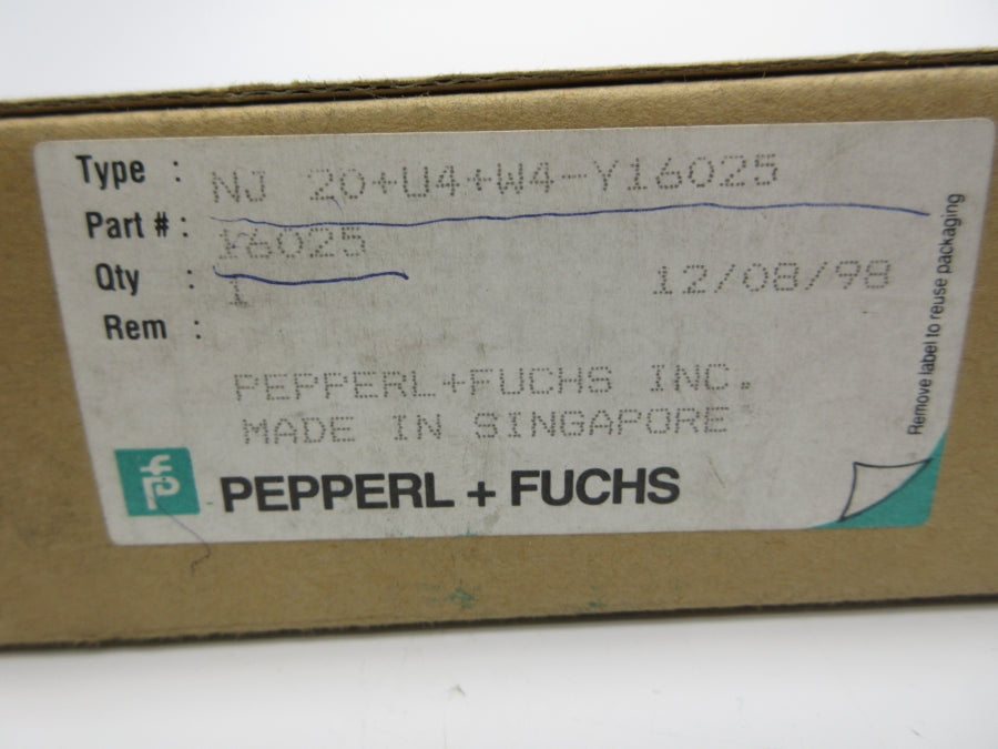 PEPPERL+FUCHS NJ20+U4-W4-Y16025 16025 20-250VAC NSMP