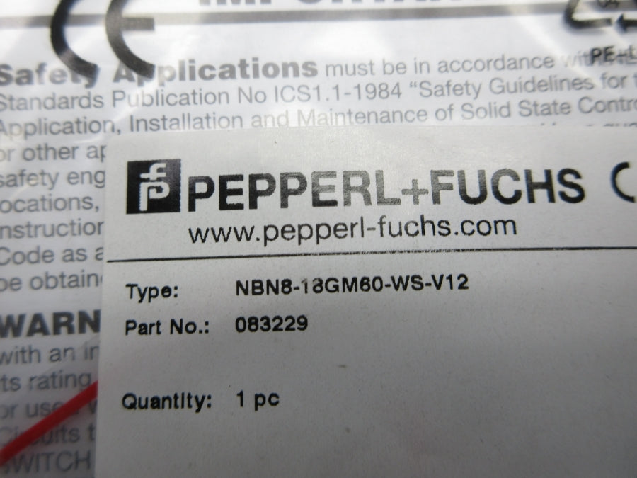 PEPPERL+FUCHS NBN8-18GM60-WS-V12 083229 NSMP