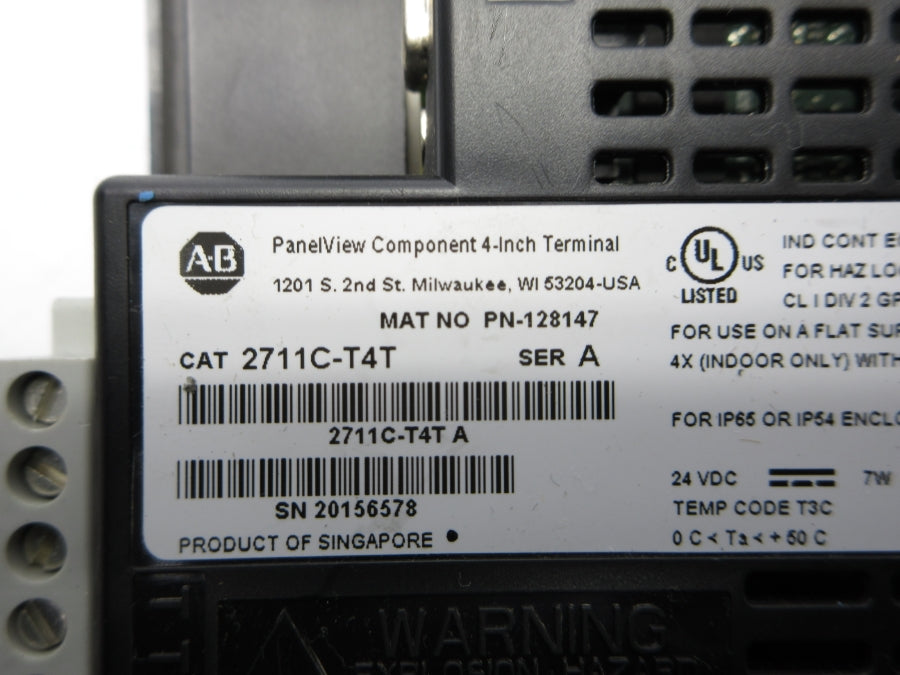 INDUSTRIAL SPARE PART 2711C-T4T SER. A 24VDC NSNP