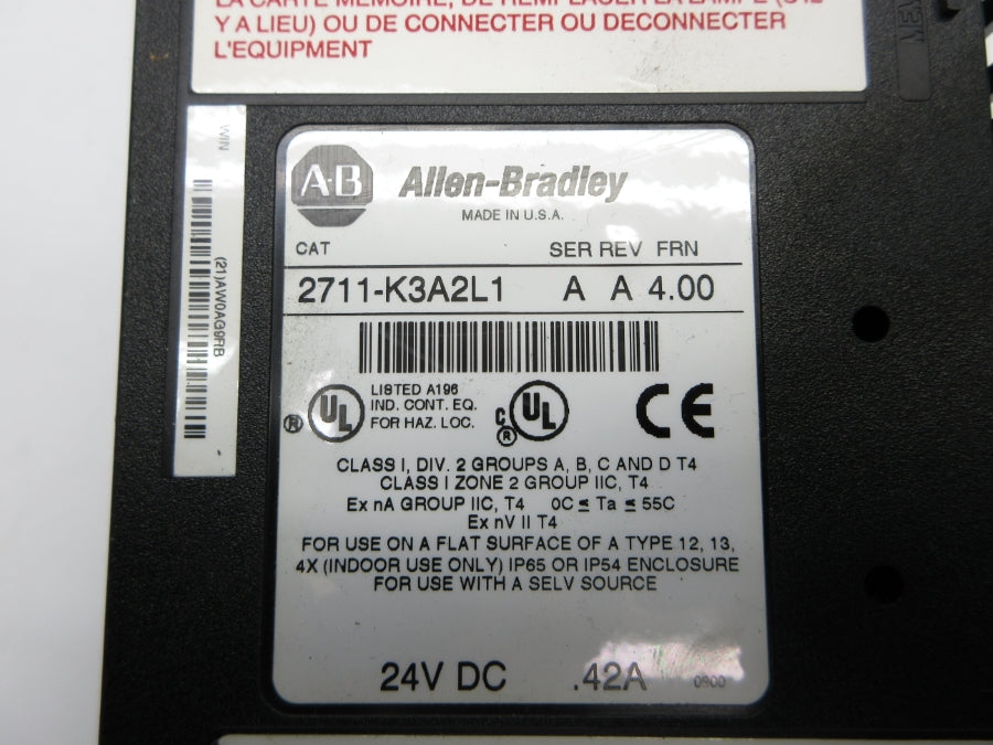 INDUSTRIAL SPARE PART 2711-K3A2L1 SER. A F/W 4.00 REV. A UNMP