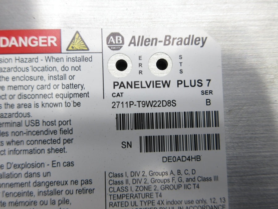 INDUSTRIAL SPARE PART 2711P-T9W22D8S SER. B UNMP