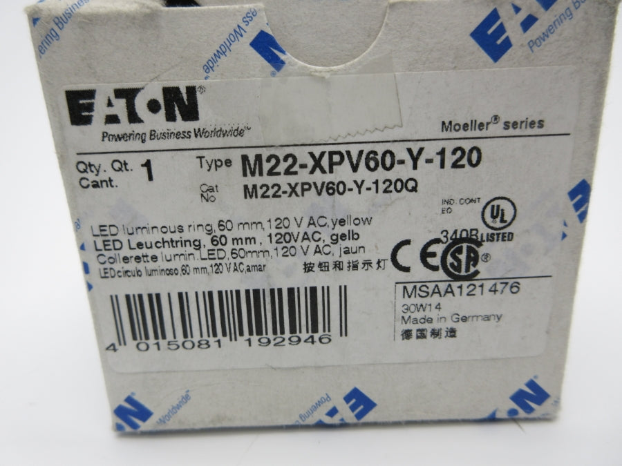 EATON M22-XPV60-Y-120 120VAC NSMP