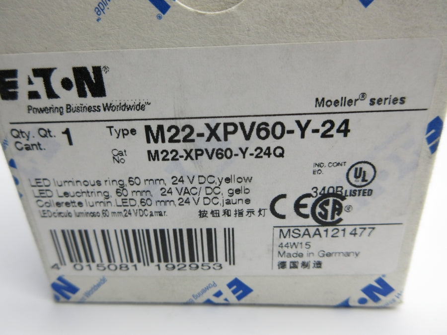 EATON M22-XPV60-Y-24 24VAC NSMP