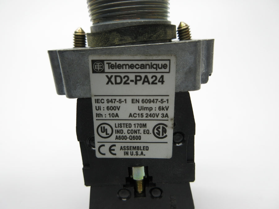 TELEMECANIQUE XD2-PA24 600V 10A (AS PICTURED) NSNP