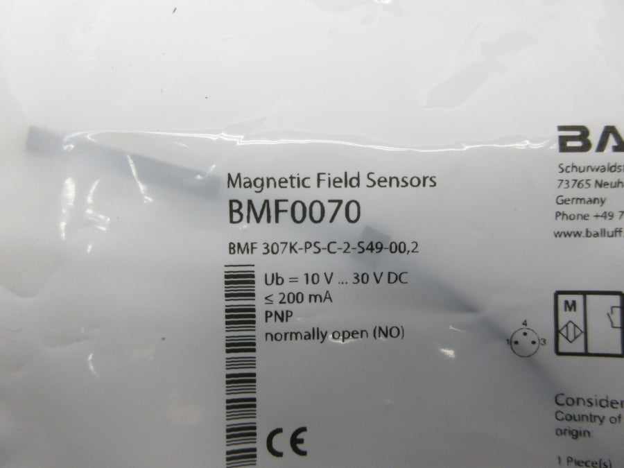 BALLUFF BMF0070 BMF307K-PS-C-2-S49-00.2 10-30VDC NSMP