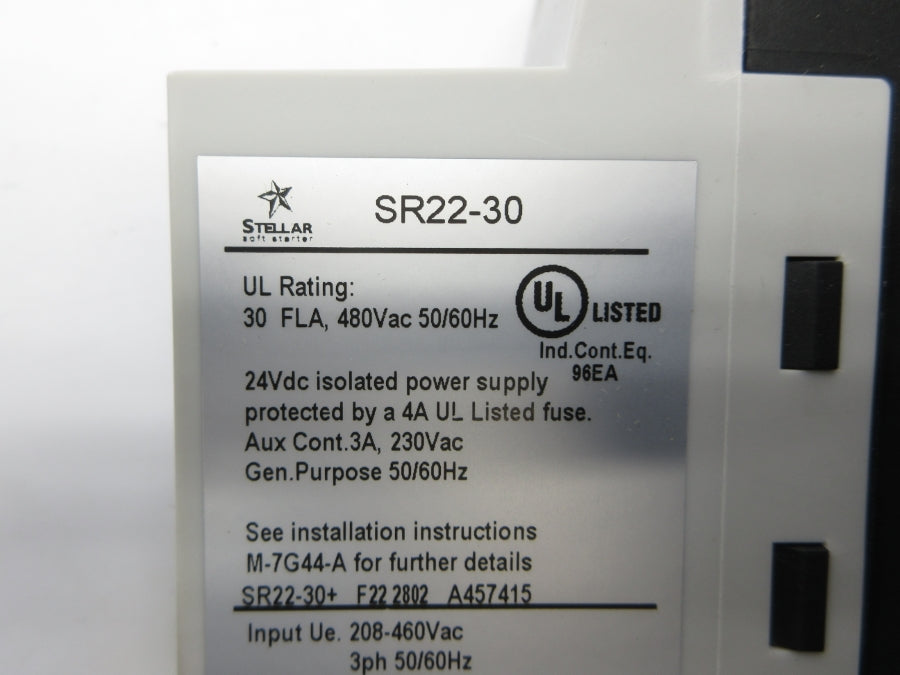 STELLAR SR22-30 480VAC 30A NSNP