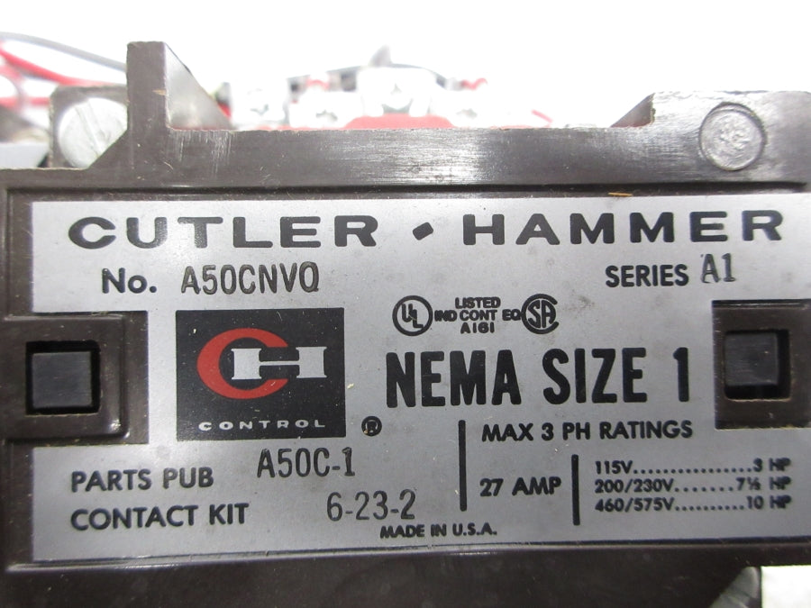CUTLER HAMMER A50CNVO SER. A1 110/120V UNMP