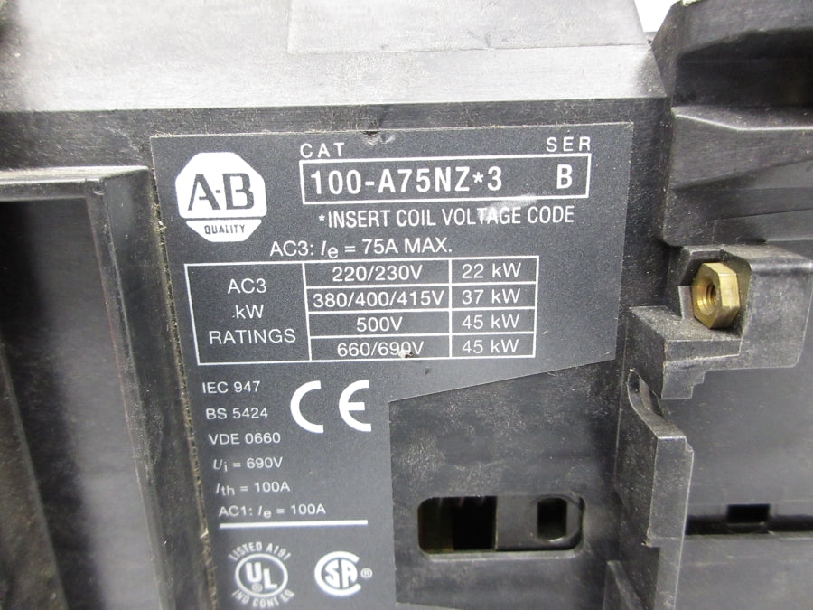INDUSTRIAL SPARE PART 100-A75NZ243 SER. B 24VDC NSNP