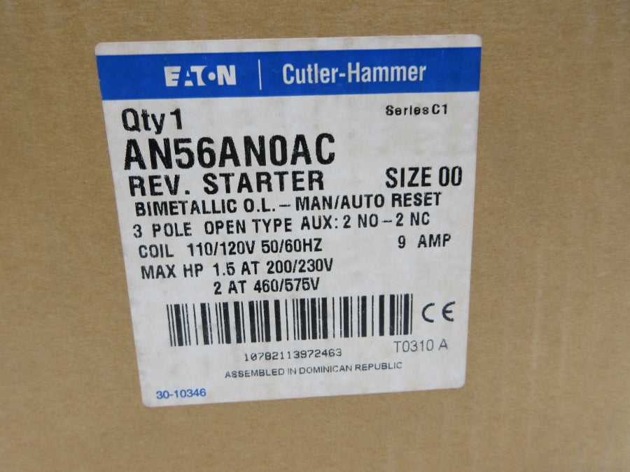 CUTLER HAMMER AN56AN0AC SER. C1 110/120V 9A NSMP