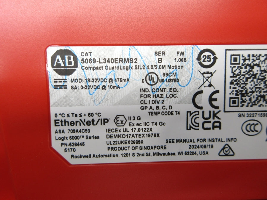 INDUSTRIAL SPARE PART 5069-L340ERMS2 SER. B F/W 1.065 18-32VDC NSNP